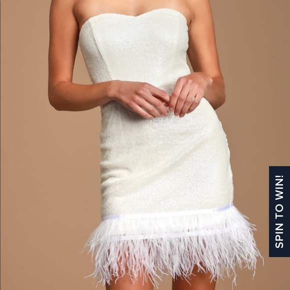 Lulus Dresses & Skirts - Brand new Lulus white sequin dress.